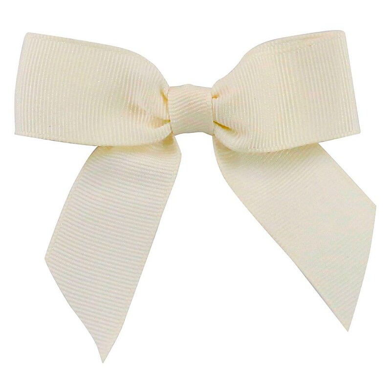 JAM Paper Ribbon Bows, Antique White, 100/Pack (52640349306) image 1