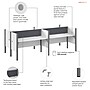Bush Business Furniture Pro-Biz 42.8"H x 125.04"W 4 Person Back to Back Cubicle Panel Workstation, White (100875CG-17)~#|#~CEC036B1-9D9F-46E3-A331FCFE77B40243_sc7