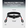 Plugable 6.5 ft. USB-C to USB-C Charging Cable, Male to Male, Black (USBC-CC2M)~#|#~CEC59AC4-5414-4510-A9B85822F5340331_sc7
