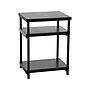 Household Essentials Jamestown 18"W x 17"D Laminate Side/End Table, 2 Shelves, Black Oak/Black (8174-1)~#|#~CEC68981-5073-46B3-89AA5BD7C7A9D5D7_sc7