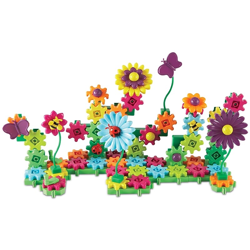 Learning Resources Gears Build and Bloom Building Set, 116 Pieces (LER9214-D) image 1