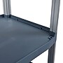Luxor 3-Shelf Serving Cart, Gray/Aluminum (SC13-G)~#|#~CECA1C60-88F1-4E54-9844891F6DEBA090_sc7
