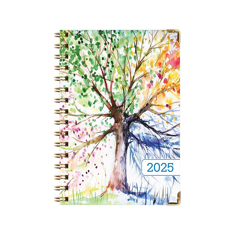 2025 Global Printed Products 5.5" x 8" Weekly & Monthly Planner, Paperboard Cover, Multicolor (SPLS25-58-20) image 1