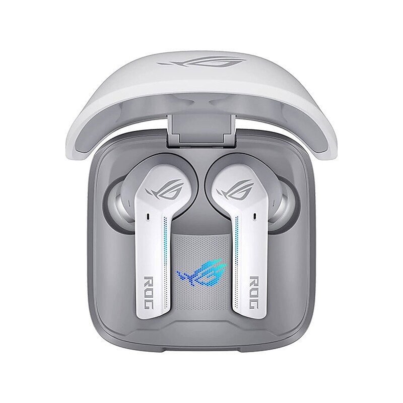Asus ROG Cetra Wireless Active Noise Canceling Earbuds, Bluetooth, Moonlight White (90YH03X1-B5UA00) image 1