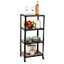Mind Reader 4-Tier Bar Cart Rolling Utility Cart, Black (4TWDMTCART-BLK)~#|#~CED496E2-80B4-4908-881D429B4A415F86_sc7
