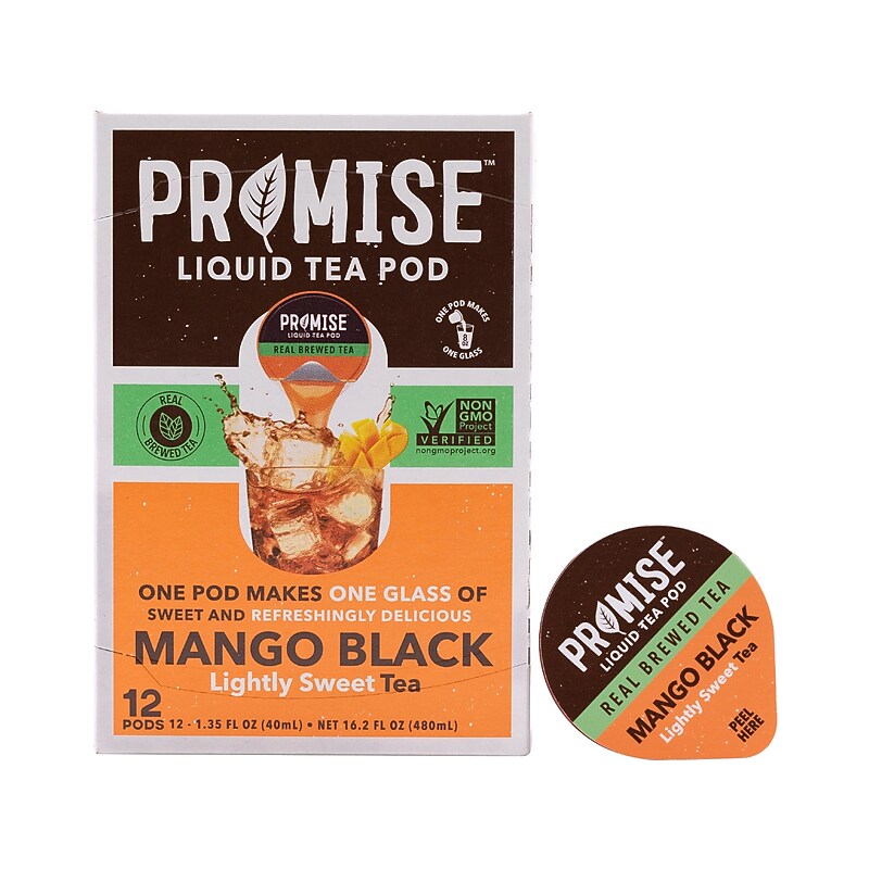 Java House Promise Real Brewed Mango Black Tea Pods, 12/Box (FC900T30) image 1