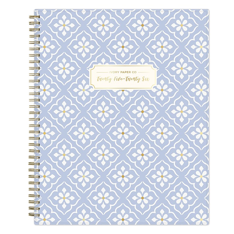 2025-2026 Blue Sky Panola 8.5" x 11" Academic Year Weekly & Monthly Planner, Plastic Cover, Multicolored (156060) image 1