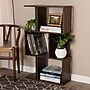 Baxton Studio Legende 40"H 4-Shelf Bookcase, Walnut Brown/Dark Grey (148-8257-HiT)~#|#~CEEA62AE-FFB3-40F3-9C0BBE3078C02011_sc7