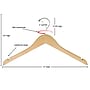 Nahanco 17" Wood Flat Dress Hanger With Notches, Natural, 100/Box (81-17CH)~#|#~CEEA958F-AC5D-424F-89F454C68F8C4C41_sc7