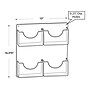 Azar Brochure Holder, 13" x 14.38", Vertical, Wall Mounted, Clear, Acrylic, 2/Pack (252090)~#|#~CEEF3032-9941-41D8-A428F872D9DF7BA8_sc7