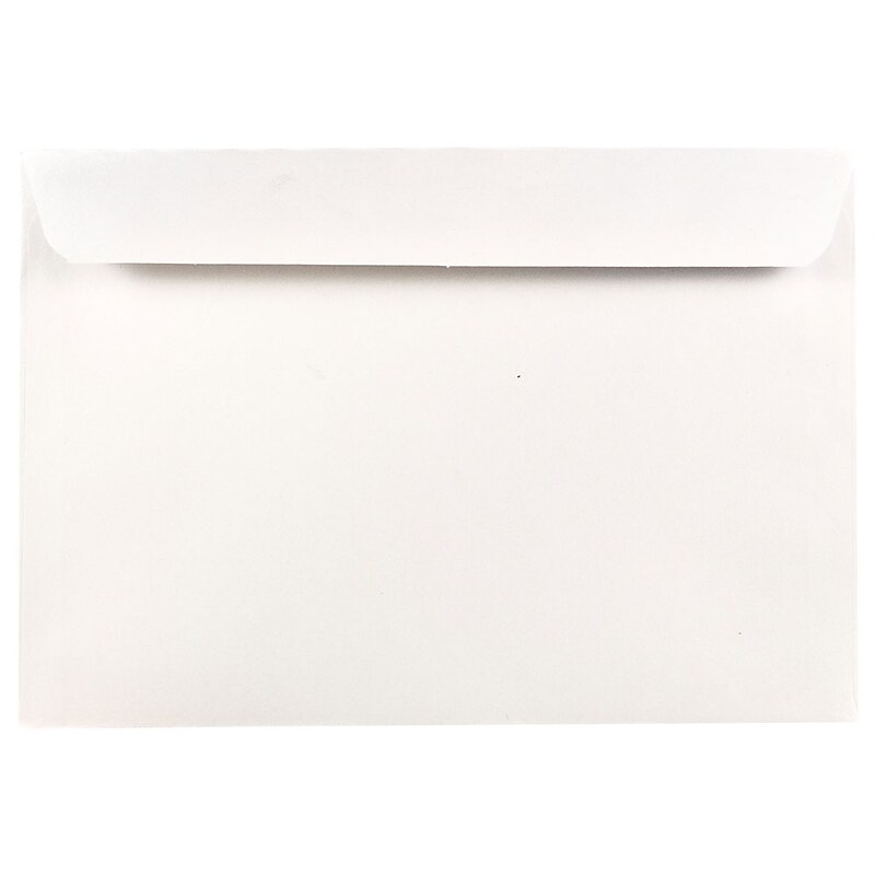 JAM Paper Booklet Envelope 6 1/2" x 9 1/2", White, 100/Pack (4241d) image 1