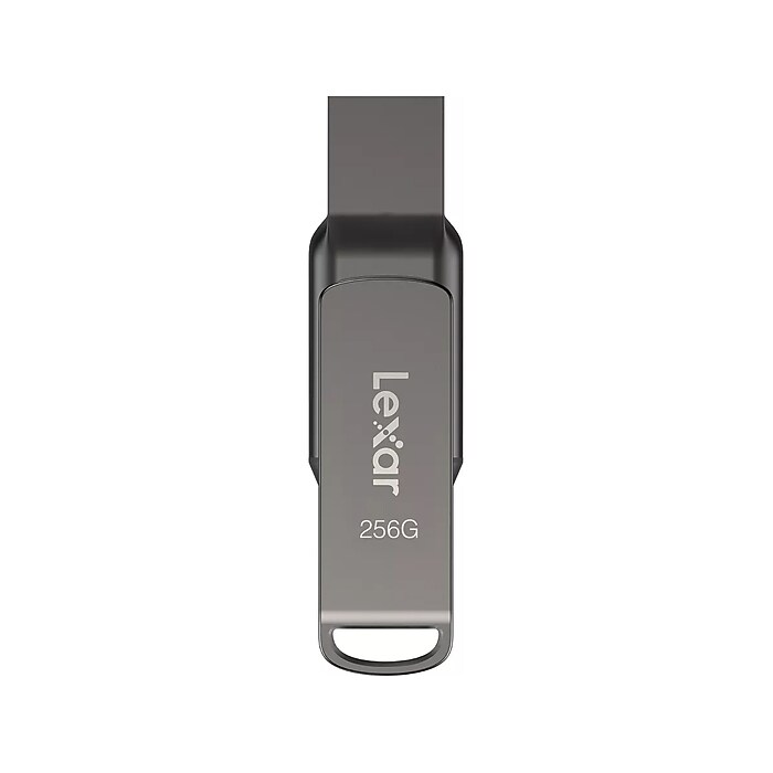 Lexar JumpDrive D400 Dual 256GB USB 3.1 Type-C Flash Drive, Gray