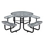 Global Industrial 46" Round Picnic Table, Expanded Metal, Gray (277150GY)~#|#~CEF55A37-D1F1-4610-B4C47D18D92D9E50_sc7