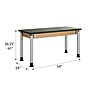 Diversified Woodcrafts Uplift! Hybrid ADA Rectangular Science Table, 54" x 24", Height Adjustable, Black/Oak (P8201K)~#|#~CEFA64FF-69F0-4042-A877E969B2330BC7_sc7