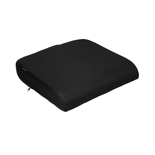 Mind Reader Harmony Collection Ergonomic Seat Cushion, 3H x 17-1/2W x  18D, Black