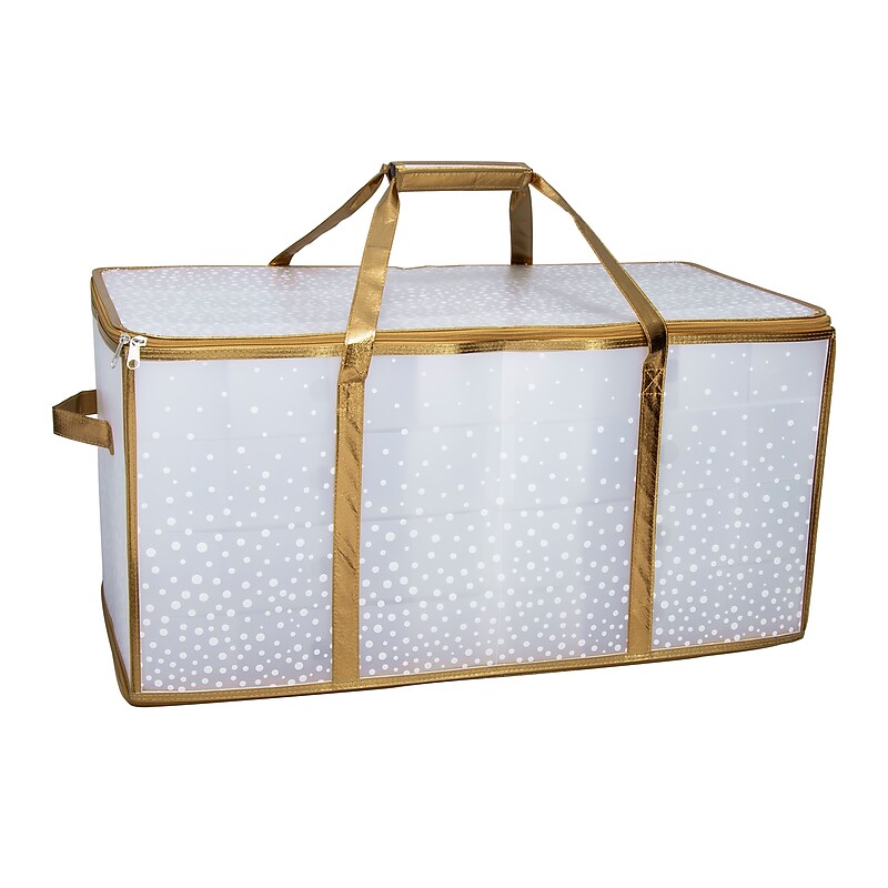 Simplify Ornament Storage Container, Plastic, Gold (9031 GOLD) image 1