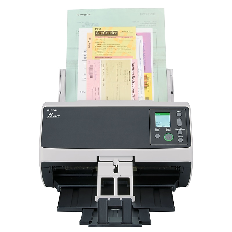 RICOH Fi 8170 PA03810-B055 Duplex Document Scanner, Black/White image 1