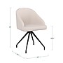 Martha Stewart Sora Velvet Swivel Task Chair, White/Oil Rubbed Bronze (CH222119WHBK)~#|#~CF136B36-B7DC-47D0-95C60FEF0A03CF59_sc7