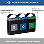 Commercial Zone Avante Polyethylene Three-StreamTrash, Recycling and Compost Center, 90-Gallon, Multicolored (787308MSA)~#|#~CF151F37-1A63-4267-90163E9F07D908CF_sc7