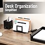 Mind Reader Metal Desk Organizer, Black (LET3WD-BLK)~#|#~CF1576DC-A153-4227-A52673DB394BEF3F_sc7
