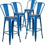 Flash Furniture Lily Contemporary Metal Vertical Back Barstool, Blue, 4-Pieces/Pack (4CH3132030GBBLW)~#|#~CF15A8EA-5EFA-49C3-9C9A3A52287E0B92_sc7