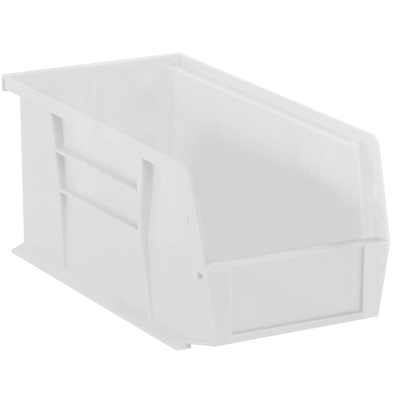 Partners Brand Large Stackable Plastic Storage Bin, 14.75" x 7" x 8.25", Clear, 12/Carton (BINP1487CL) image 1