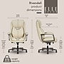 Elle Decor Rivendell AIR Lumbar Ergonomic Faux Leather Swivel Executive Chair, Cream (60124-CRM)~#|#~CF176C3B-101D-47F0-B2101A5BD828F714_sc7