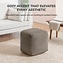 Anji Mountain Madison Ivory Mocha Bisque Fabric Square Pouf Ottoman (AMBPF104-1818)~#|#~CF18D408-6F93-4828-80D75C52D9598252_sc7