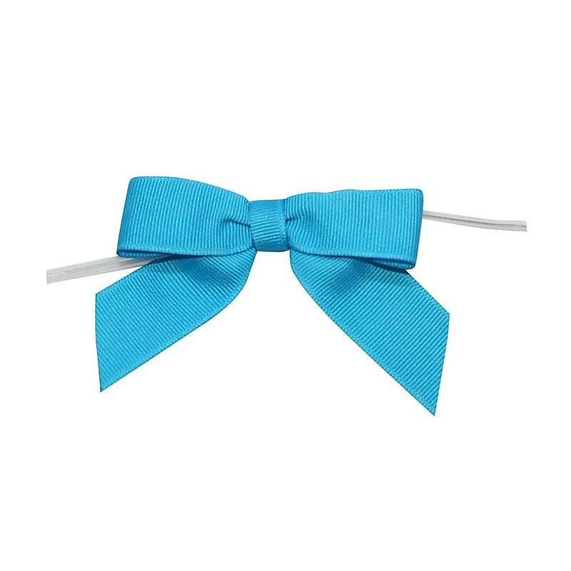 JAM Paper Grosgrain Bows, Turquoise, 100/pack (52640349271) image 1