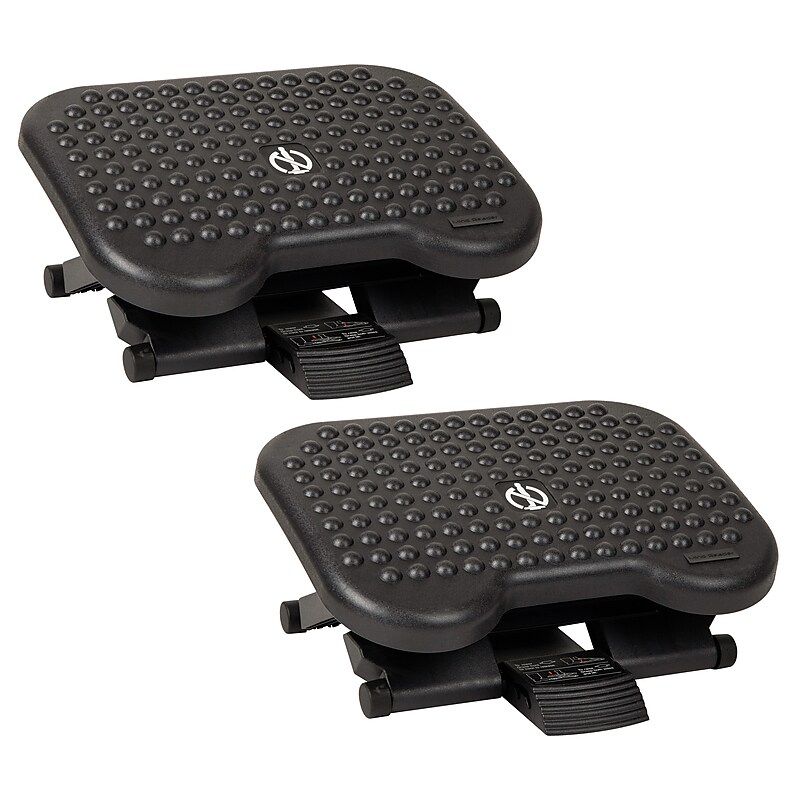 Mind Reader Tilt Adjustable Foot Rest, Black, 2/Pack (2FTREST-BLK) image 1