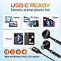 Delton 18EC Wired Earbuds & 2-in-1 USB-C Splitter Adapter Bundle, Black (DWH18ECBKKT1)~#|#~CF1DAFCD-3095-43E2-96B26A986349CD9A_sc7