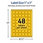 Avery Laser/Inkjet Square Multipurpose Labels, 1" x 1", Bright Yellow, 1920/Pack (94103)~#|#~CF2255D5-23BC-49E6-BB9E2E280D9DCFC9_sc7