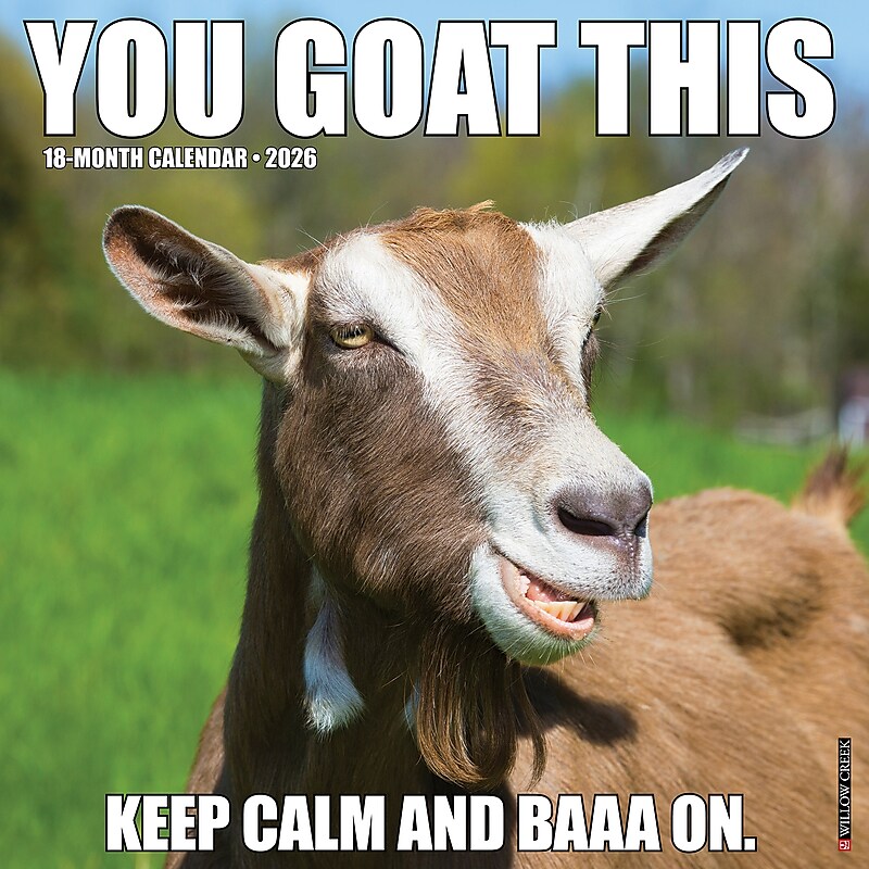 2026 Willow Creek You Goat This 12" x 12" Monthly Wall Calendar (53393) image 1
