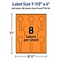 Avery Decorative Edge Multipurpose Labels, 1.5" x 4", Bright Orange, 640/Box (94116)~#|#~CF238355-4777-4F97-A53BBA044B8FB952_sc7