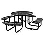 Global Industrial 46" Round Picnic Table, Expanded Metal, Black (277150BK)~#|#~CF2688AE-42EE-4443-B151DD34563ED056_sc7