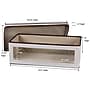 Household Essentials Large Canvas Vision Storage Box with Clear Front Panel, Cream (HH514)~#|#~CF272FBB-E4C6-4985-956E1BC4E0B3BAF2_sc7