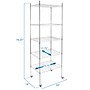 Mount-It! 5-Tier Wire Shelving Unit with Wheels, Holds 88 lbs per shelf, Silver (MI-7862)~#|#~CF2956CC-2ADC-45FC-82338BF25EE97B24_sc7