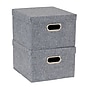 Household Essentials Medium Stackable Folding Fabric Storage Bin, 8" x 13"x 15", 27 Qt., Gray, 2/Pack (710-1)~#|#~CF2E9970-C432-475D-B49E72C287134940_sc7