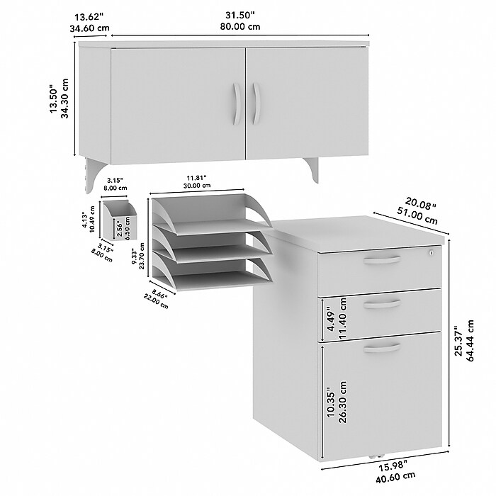 Bush Business Furniture Office in an Hour Cubicle Storage with