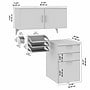 Bush Business Furniture Office in an Hour Cubicle Storage with Cabinet, Paper Tray, & Pencil Holder, Mocha Cherry (WC36890-03K)~#|#~CF332ADD-9CF5-4B3D-A230429943B80592_sc7