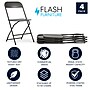 Flash Furniture HERCULES™ Plastic Armless Folding Chair, Black, 4/Pack (4LEL3BLACK)~#|#~CF335F2C-C9E5-4379-B3C588A22BCDACB6_sc7