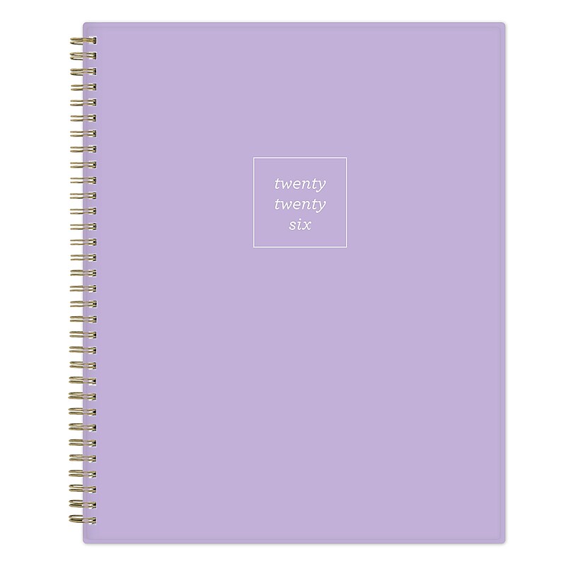 2026 Blue Sky Wisteria 8.5" x 11" Weekly & Monthly Personal Organizer, Plastic Cover, Assorted Colors (158088) image 1