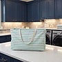 Household Essentials Rectangular Krush Container Canvas Utility Tote with Handles, Teal/White (HH2242)~#|#~CF38BA17-ED52-420F-8750D91CA54594ED_sc7