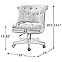Karat Home Armless Fabric Swivel Task Chair, Blue (HOFMSY0096-BLUE)~#|#~CF473325-3AAE-46C8-80E4506E0BB1AC60_sc7