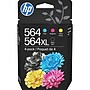 HP 564XL/564 Black High Yield and Cyan/Magenta/Yellow Standard Yield Ink Cartridge, 4/Pack (N9H60FN#140)~#|#~CF491869-D536-41DE-8237A35C9CD2E00C_sc7
