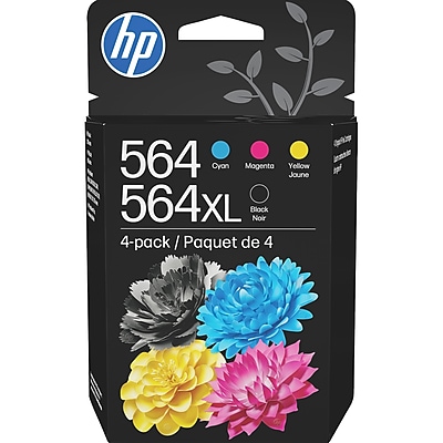HP 564XL/564 Black High Yield and Cyan/Magenta/Yellow Standard Yield Ink Cartridge, 4/Pack (N9H60FN#140) Sansujyuku sansujyuku.com
