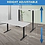 Mount-It! 55"W Electric Rectangular Adjustable Standing Desk, White/Black (MI-18064)~#|#~CF4A8D1A-5AD6-4669-9063A85E41C2836F_sc7