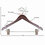 Nahanco 17" Wood Flat Suit Hanger, Mahogany, 100/Pack (263-17RC)~#|#~CF4DC2E2-4DEB-4FE0-B80946A45E70BE92_sc7
