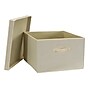 Household Essentials Large Stackable Folding Corrugated Storage Bin, 10" x 16"x 19", 53 Qt., Cream, 2/Pack (7425-1)~#|#~CF4E3B1F-CBC0-4E99-8C606C98A7F64A1C_sc7