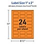 Avery Laser/Inkjet Multipurpose Rectangle Labels, 1" x 2", Bright Orange, 480/Pack (94220)~#|#~CF4EA64B-F730-4ED1-9AFE5C9778504DE3_sc7